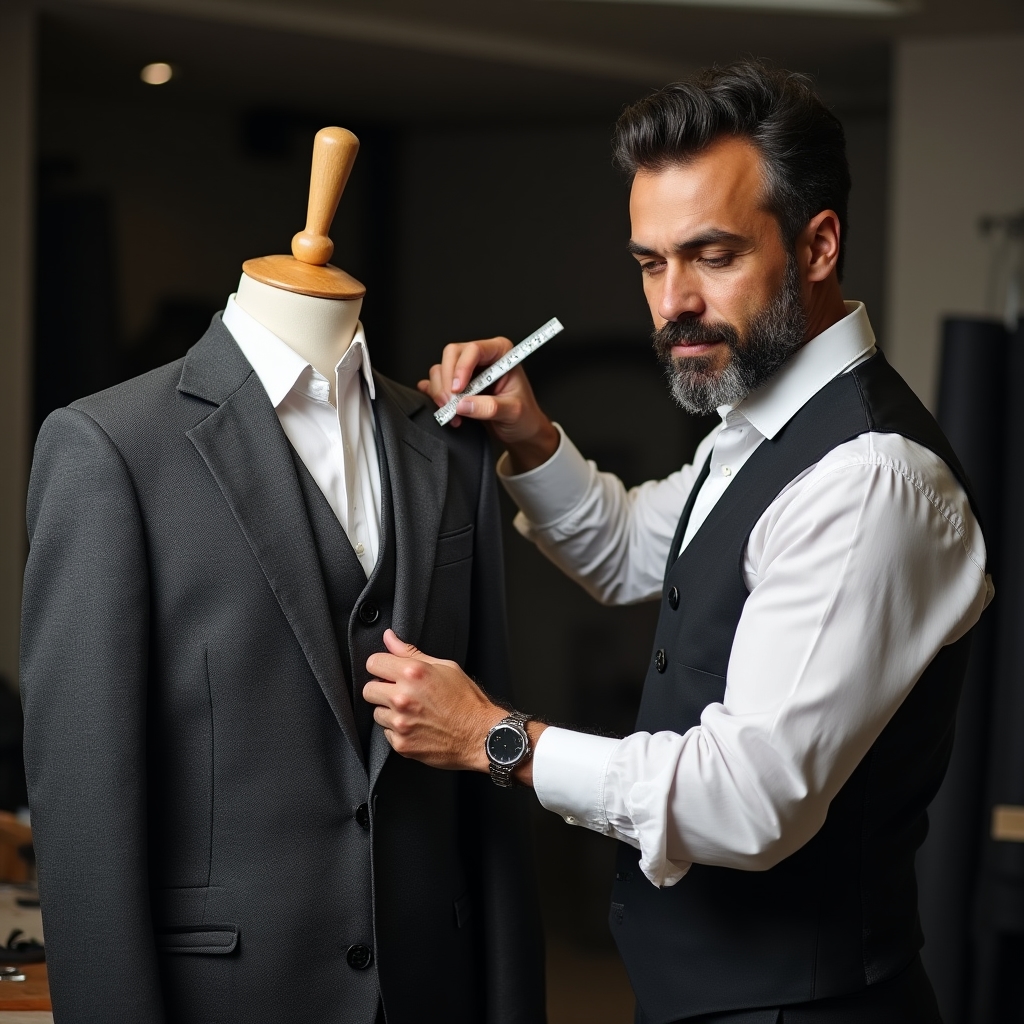 Корректировка посадки мужского костюма